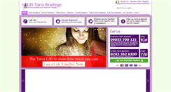 Desktop Screenshot of 121tarotreadings.com